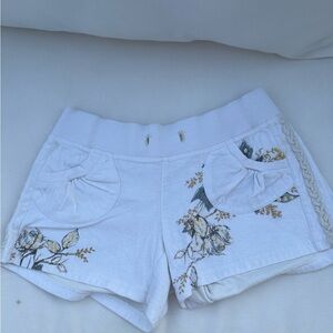 Miss Me Cream Floral High Waist Shorts